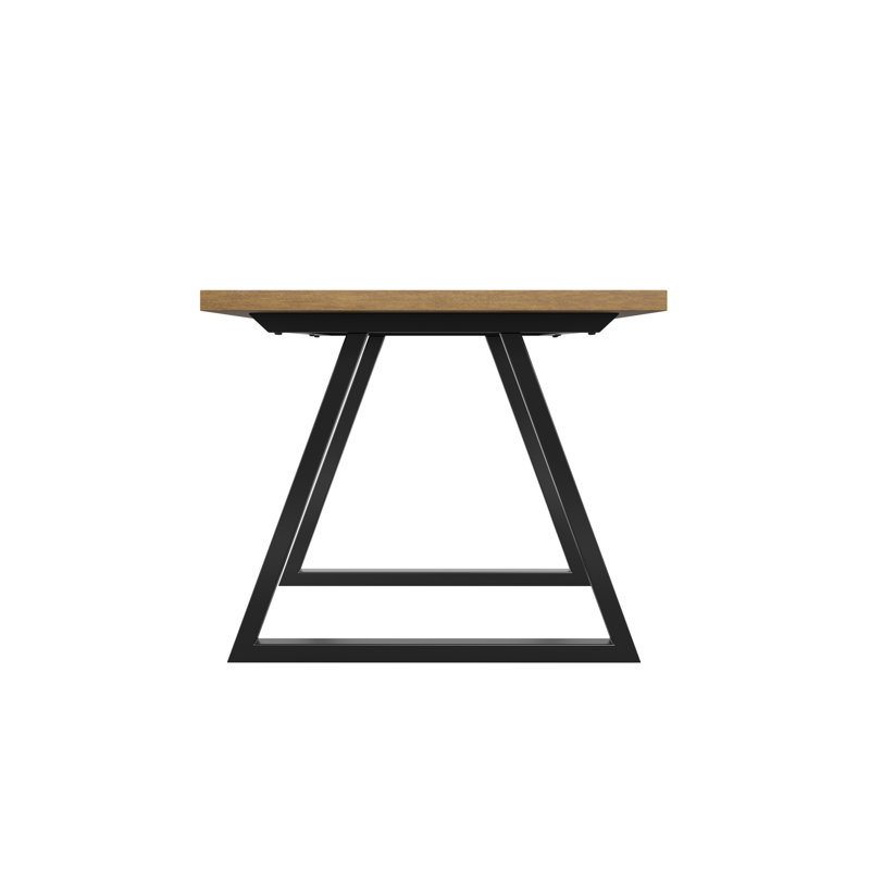 Hyde Whiskey / Black Dining Table, Whiskey Brown