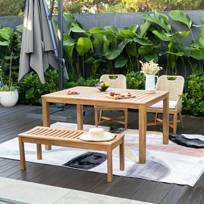 Sydney 4-Person Teak Patio Dining Sets with Cushion