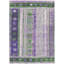 Tapis intérieur lavable rayé vert et mauve 9 pi x 12 pi