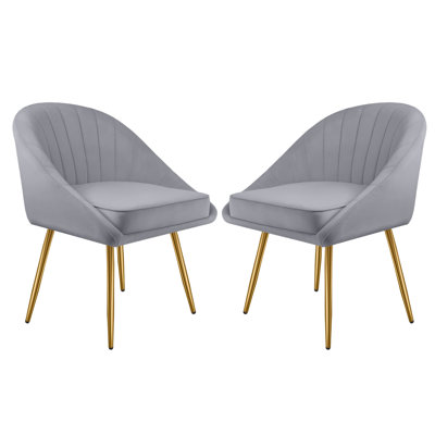 Fauteuil en velours touffeté de 25,6 po de large Teashia