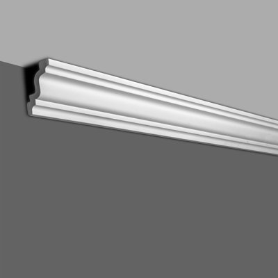2 in x 3 in x 94-1/2 in Plain Polyurethane Crown Moulding Pro Pack 31-1/2 LF