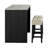 Transitional Bar Table Set With Upholstered Tufted Stools,Set Of 3
