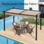 Remplacement de l'auvent de la pergola pour patio extérieur de 13 pi x 10 pi - tissu protégé kaki, étapes d'installation facile, protection contre l'eau, assemblage facile