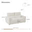 Causeuse inclinable en polyester de 78 po avec repose-tête et repose-pieds en polyester-220344888-220344887