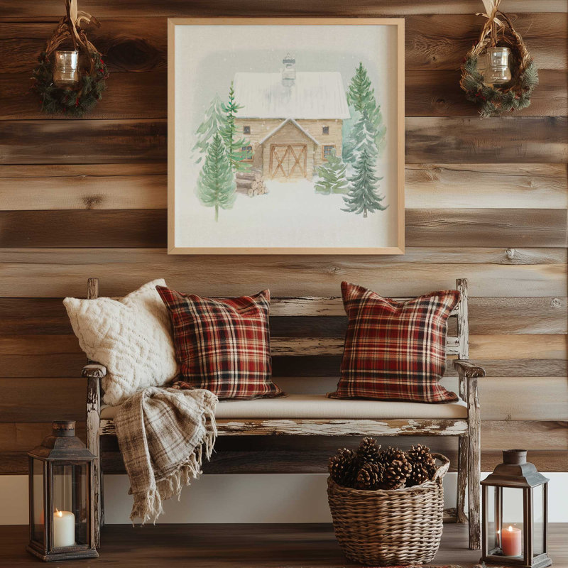 «Woodland Charm I», H 13,75 po x l 13,75 po, Cadre simple en zinc patiné, bois massif