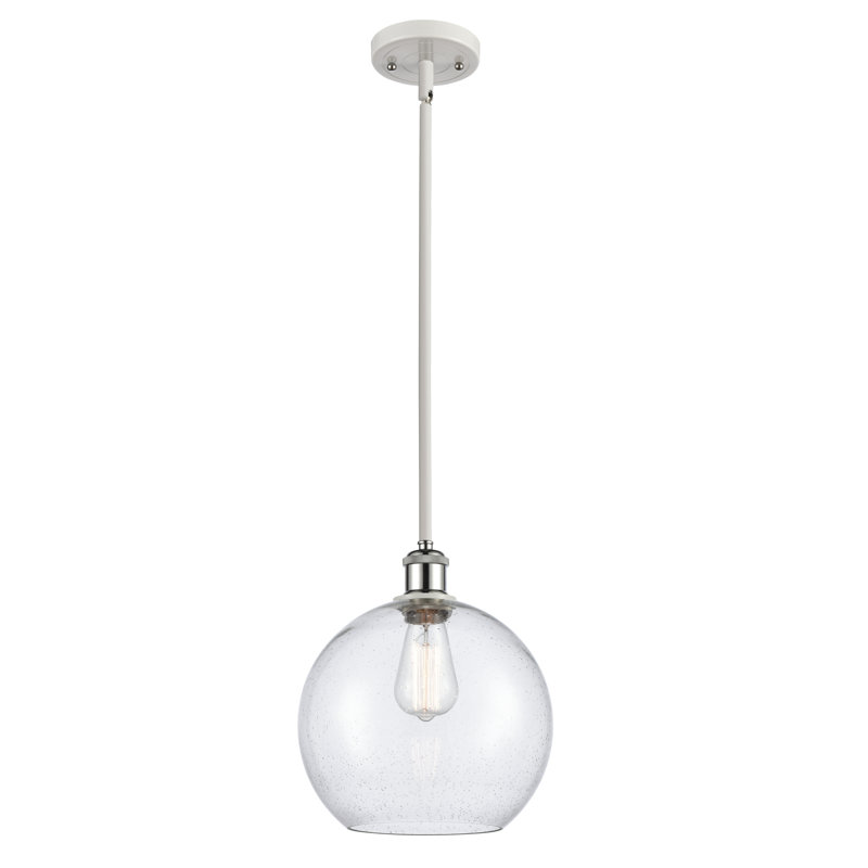 Luminaire suspendu sphère 1 lumière Baran, Grainé, Ampoule DEL 6 watts Vinage, Blanc