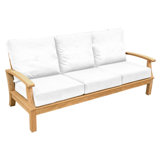 Monterey Outdoor Teak Sofa 3 - Seater with Sunbrella Cushions