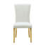 Ensemble de 2 chaises d'appoint en tissu blanc Betica avec cadre doré