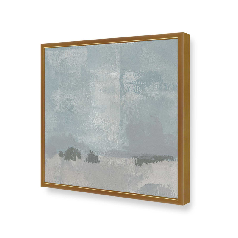Impressions of Stillness I, H 13,75 po x l 13,75 po, Cadre ouvert en angle, or poli