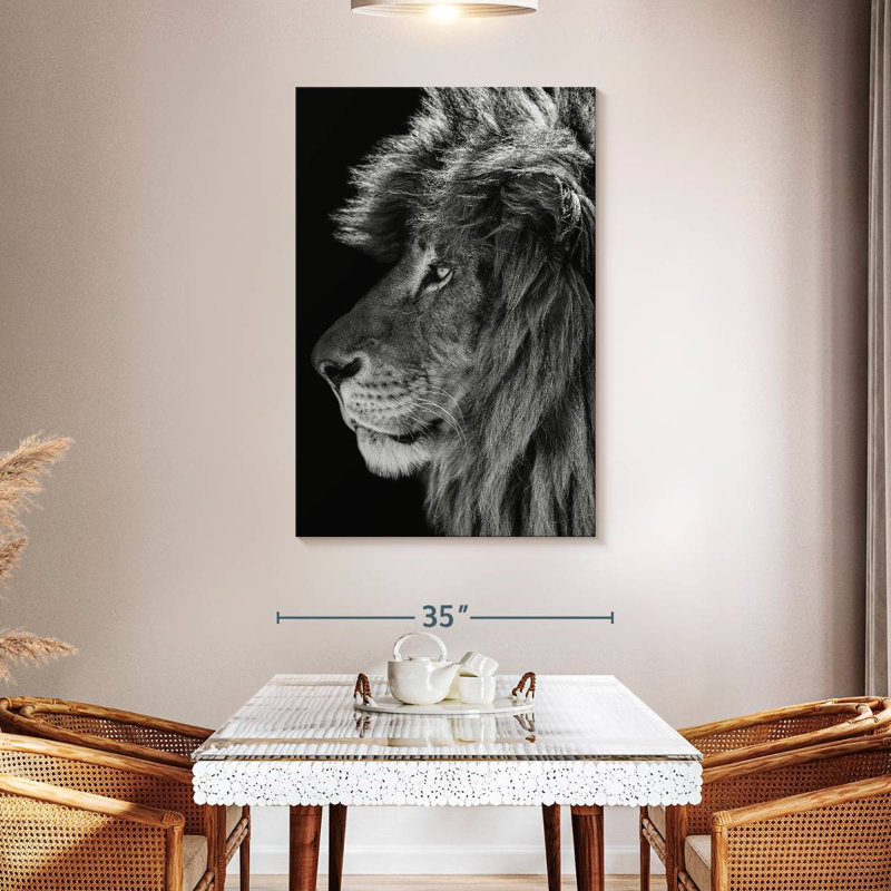 Brampt Lion Side Profile, 48" H x 32" W