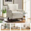 Zellig Traditional Wooden Upholstered Accent Chair-1429651853