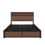 Lit en bois avec tiroirs Wood