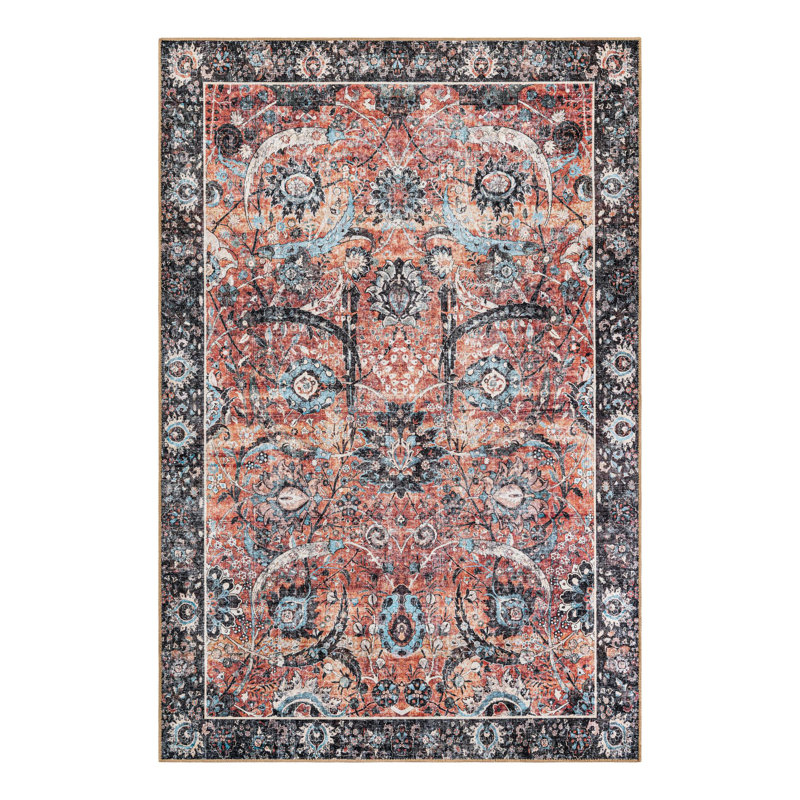 Maysn Performance Chenille Floral Indoor Rug, Rectangle 6'1" x 9'