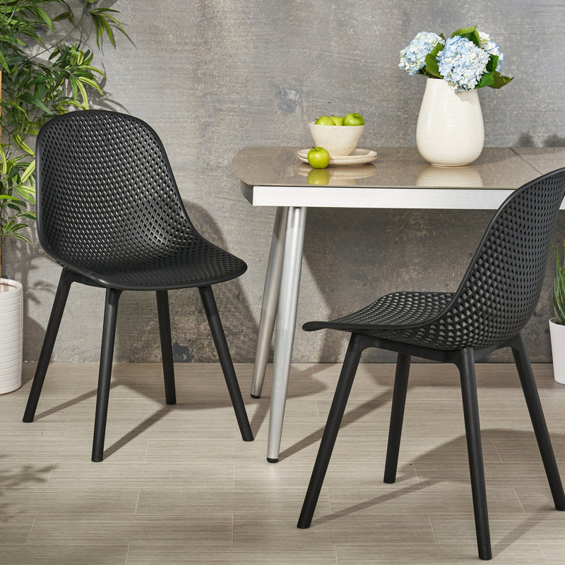 Chaise d'extérieur Posey - polypropylène noir
