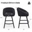 Bar Stools Set of 2,Upholstered Bar Stool with Back, 27 inch Height Counter Height Barstools for Home Kitchen Island-749565260
