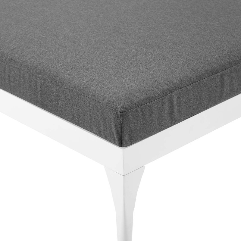Modway Perspective Cushion Outdoor Patio Chaise Lounge Chair, Charcoal