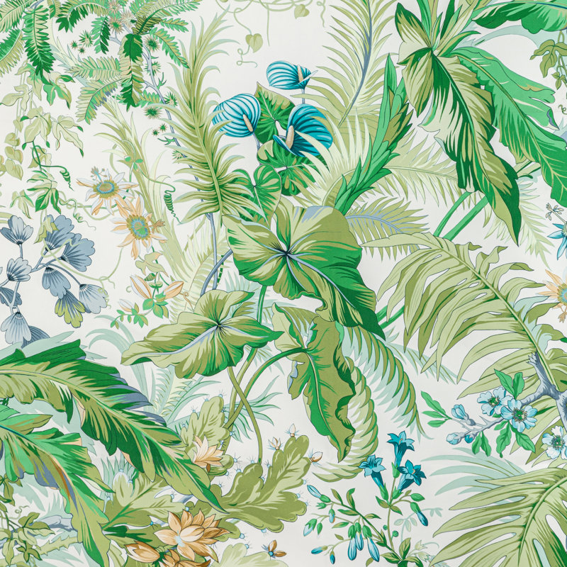 Majorelle Print 100% Cotton Fabric, Mist