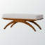 Banc Bryce avec tissu bouclé gris et finition noyer, H 18,09 po x l 46,95 po x P 17,4 po-1868558163