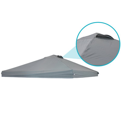 SunnyDaze Decor 12' x 12' Canopy Shade Fabric Replacement Roof Cover - Gray