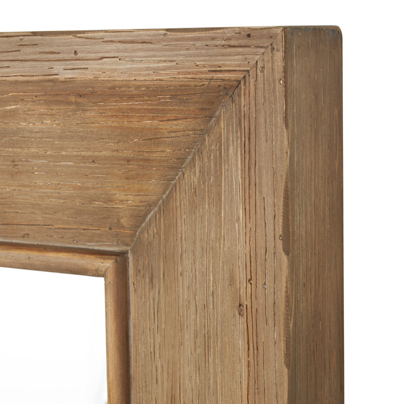 Crocifisso Brown Floor Mirror with Natural Wood Grains