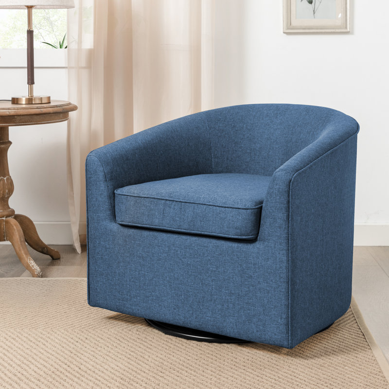 Fauteuil d'appoint Amdanda, Lin bleu marine