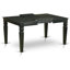 5 Piece Kitchen Table Set Includes a Rectangle Dining Table with Butterfly Leaf and 4 Black Colour Linen Fabric Upholstered Chairs, Black-761680272-761680273