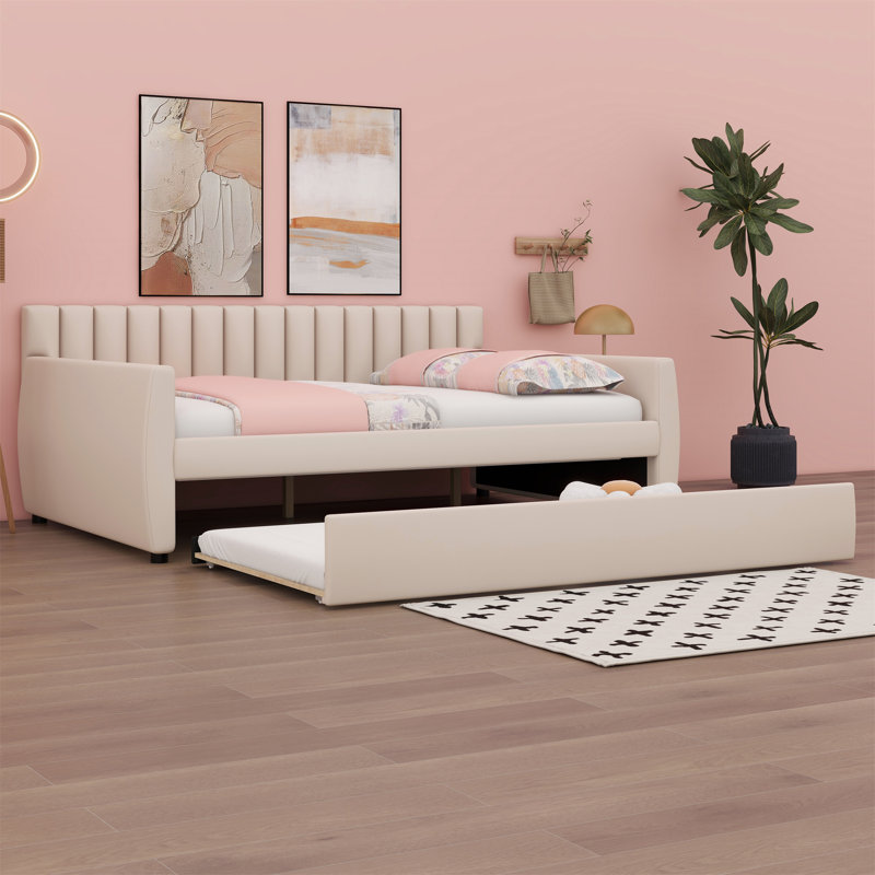 Lit de jour rembourré Kingsbridge, Beige