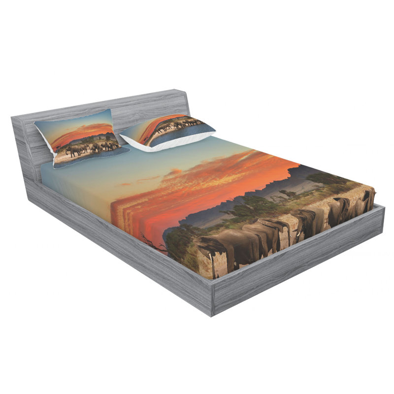 Microfiber Sheet Set, Queen Sheet Set with Fitted Sheet