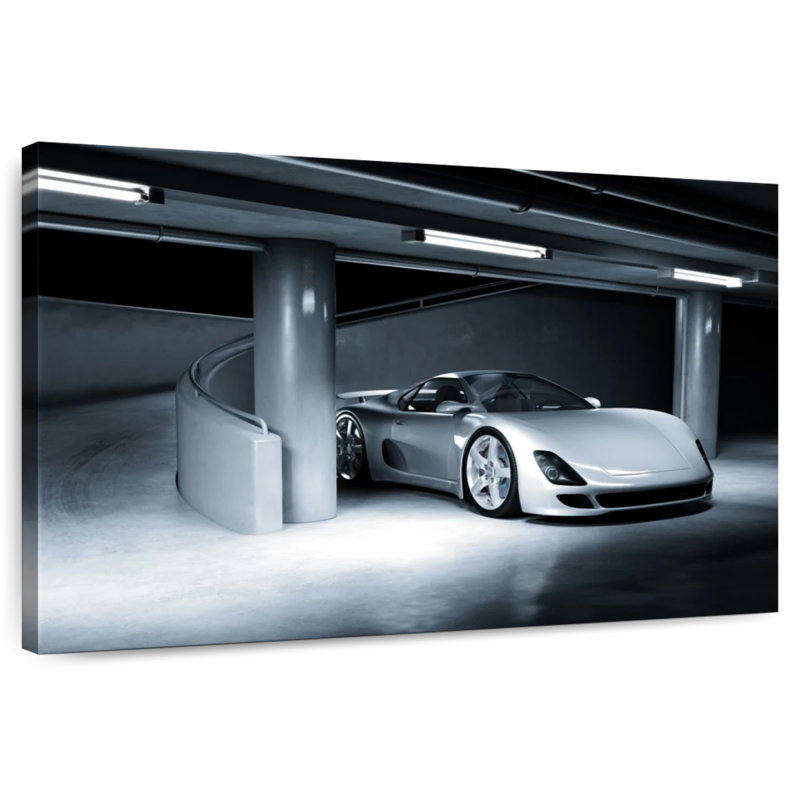 Mehar Underground Parked Sports Car, 34" H x 51" W