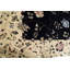 Hand-Knotted High-Quality Black and Beige Area Rug