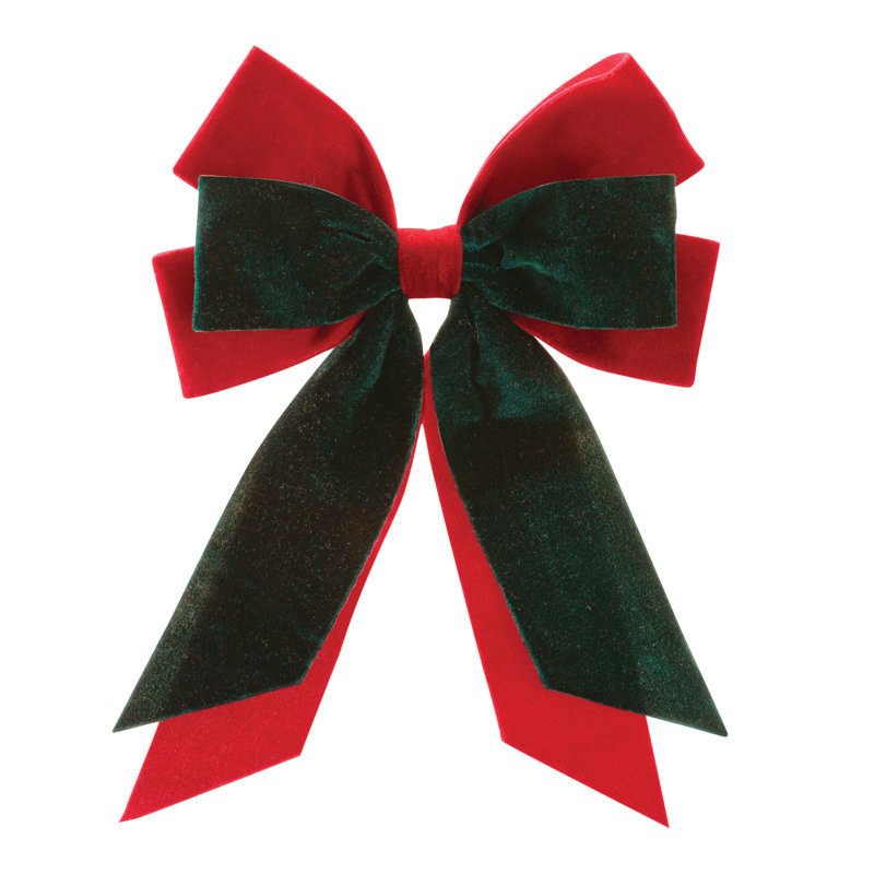 Ornement à double arc (ensemble de 2), H 12 po, Red, Green
