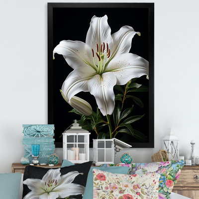 Impression sur toile encadrée, "Black Lily"