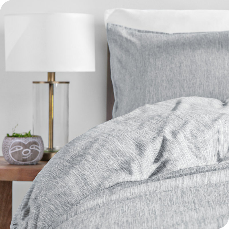 Ensemble de housse de couette et taie décorative en microfibre de qualité supérieure, Étain Heather
