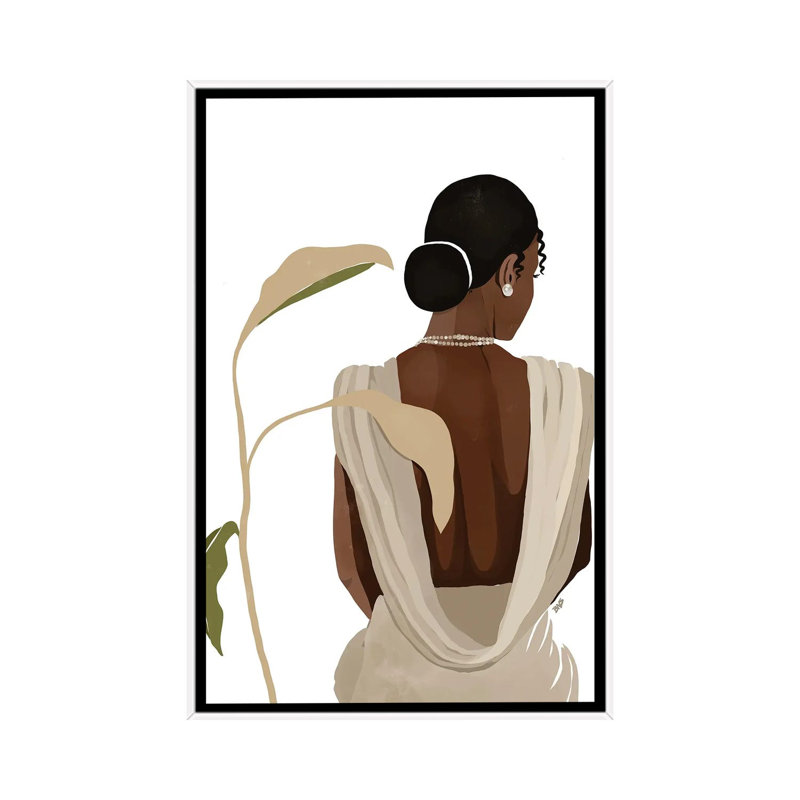 «Nora» par Bria Nicole - impression d'art graphique, H 48 po x l 32 po x P 1,5 po, Toile blanche encadrée, Pas de tapis
