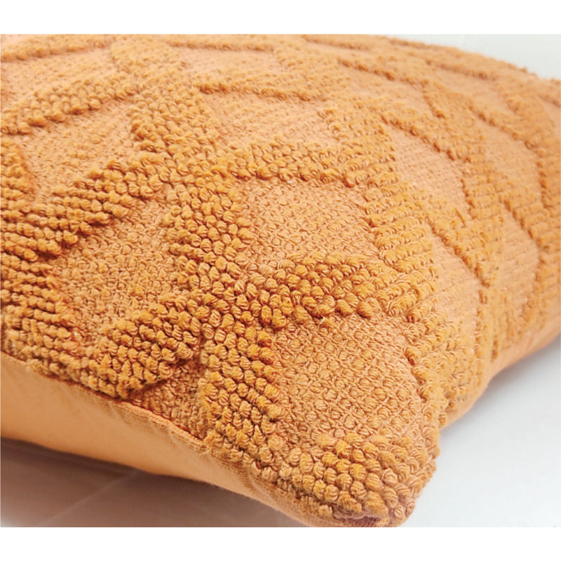 Rust Mini Looped Handloom Pillow