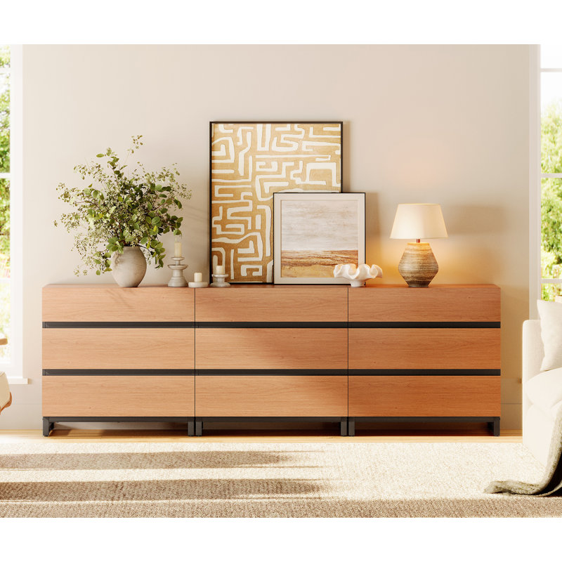 Commode 9 tiroirs Aadam, Moka