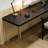 Black Solid Wood L-Shaped Desk-1464434010