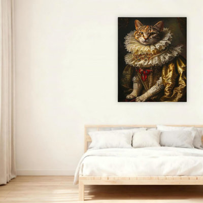 Drôle de chat, art mural 24 po x 36 po