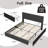 Bed Frame with 4 Storage Drawers, Platform Bed Frame with Upholstered Channel Tufted Wingback Headboard, Strong Wooden Slats Support, No Box Spring Needed-976707073-976707325