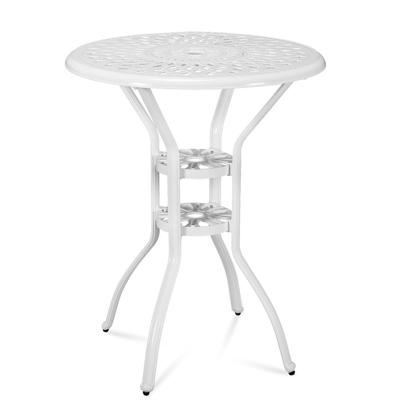 Table de salle à manger en métal, Blanc