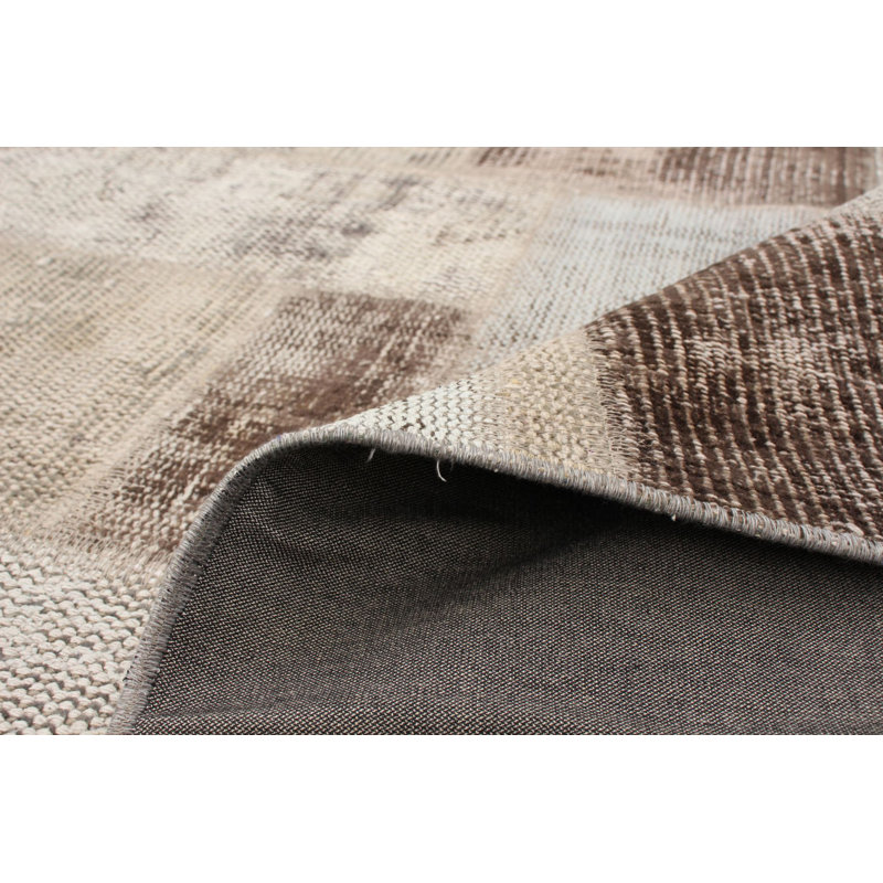 Biggy One-of-a-Kind 7'1" X 9'9" 1980s Wool Area Rug in Light Gray