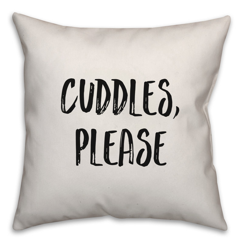 Cuddles, Please Throw Pillow, 16" x 16"