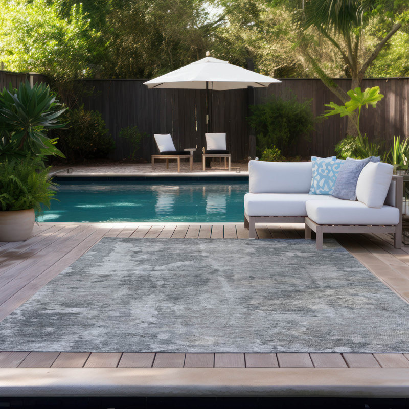 Tapis intérieur / extérieur Felker avec envers antidérapant, Rectangle 10 pi x 14 pi