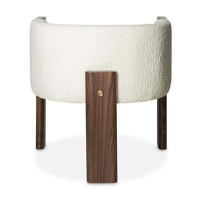 Egg Designs Boucle & Walnut Occasional Chair