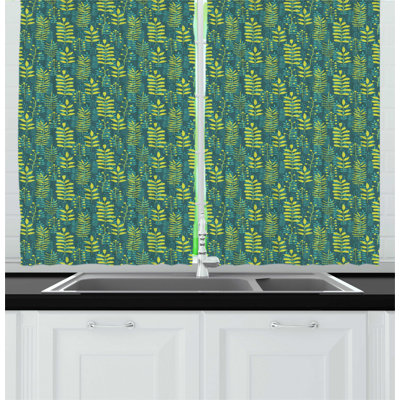Green/Blue Kitchen Curtain
