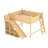 Wooden Loft Bed with Shelves, Wardrobe & Detachable Slide-125006285-125006288