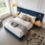 Structure de lit en velours pour grand lit-1167146343