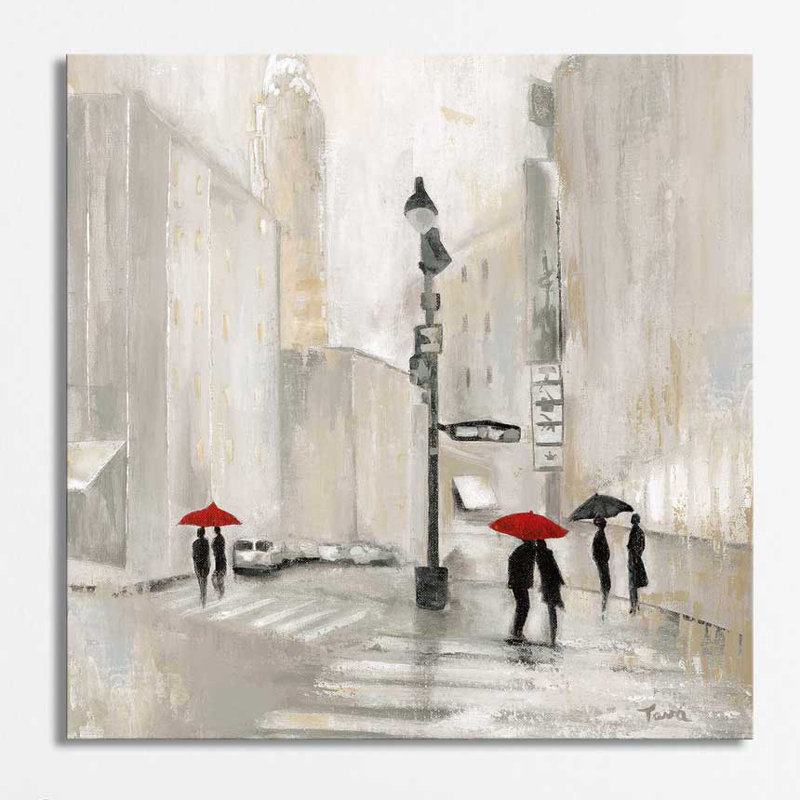 «New York Shadows», reproduction de peinture acrylique sur toile, H 36 po x l 36 po x P 1,5 po