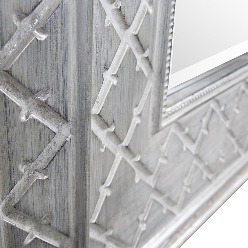 Diakite Wood Rectangle Wall Mirror