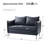 Eamor Modern 53" Upholstered Leather Loveseat-545787057